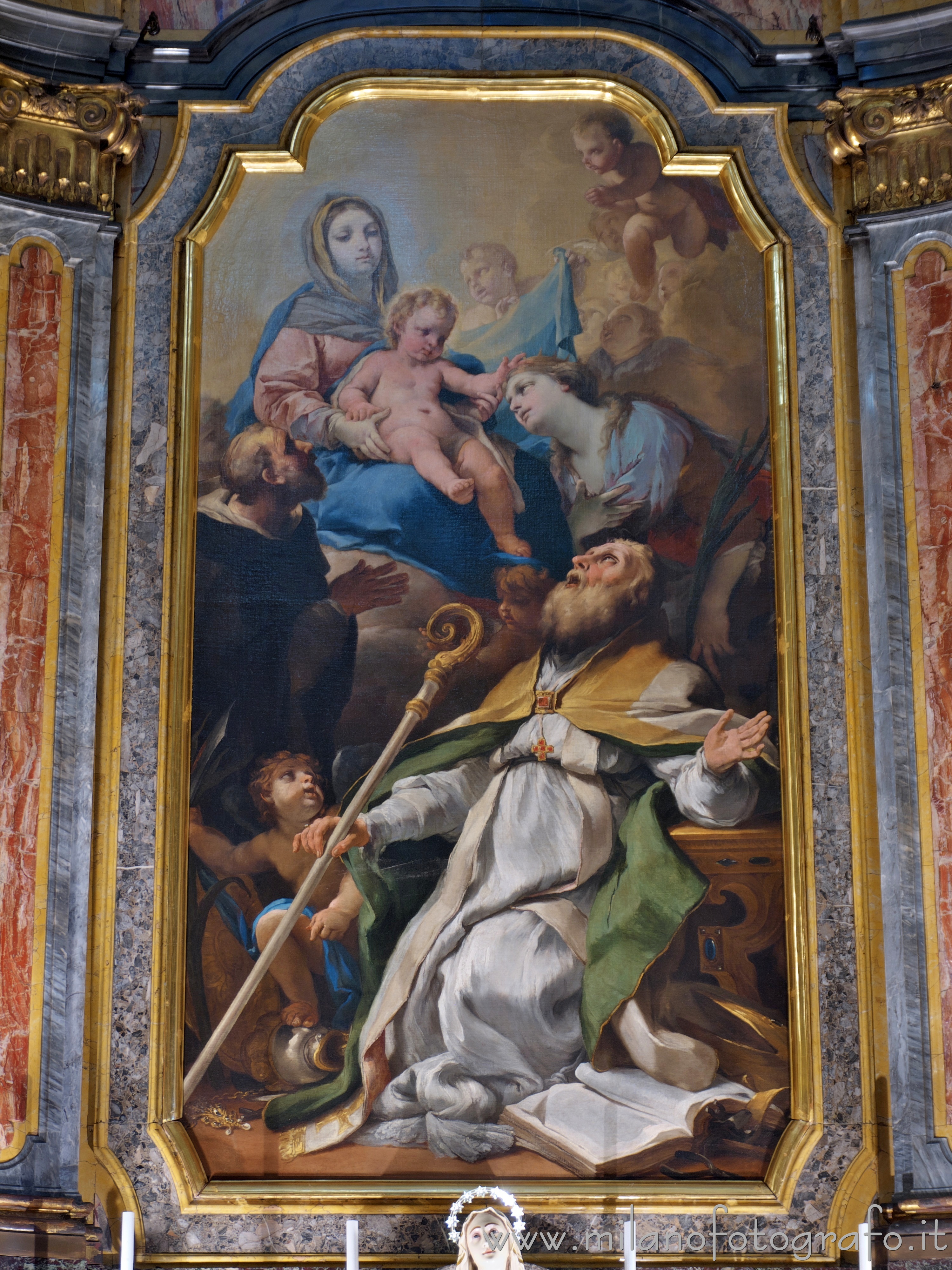 Milan (Italy) - Altarpiece of the Chapel of Saint Emygdius in the Civic Temple of St. Sebastian - Full resolution picture